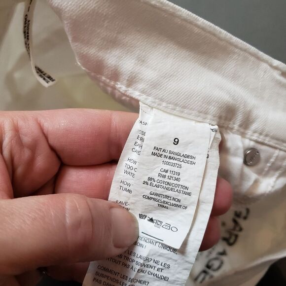 Garage High Waist Jegging White Raw Hem - Retro High waist - size 9 - Picture 7 of 13